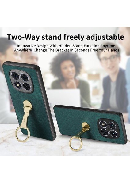 Xiaomi Redmi Note 14 Pro Plus 5g Katlanır Kickstand Retro Deri Arka Kapak (Yurt Dışından)