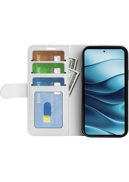 Xiaomi Redmi Note 14 Cüzdan Crazy Horse Doku Standı Deri Telefon Kapağı (Yurt Dışından)