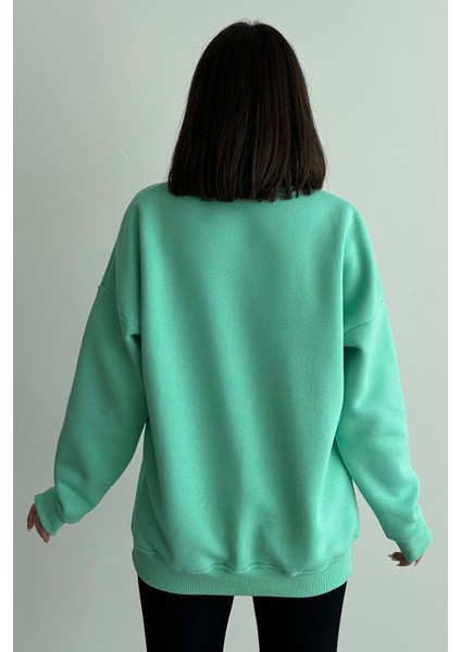 Kadın Bisiklet Yaka Oversize Sweatshirt fırsatları