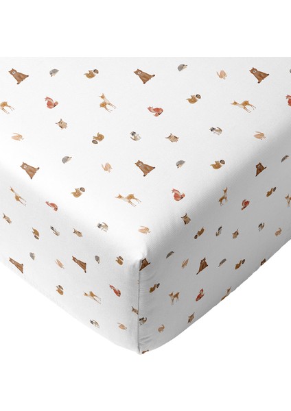 Forest Amigos 100% Pamuk Saten Lastikli Bebek/çocuk Çarşafı - 100 x 200 cm fırsatları