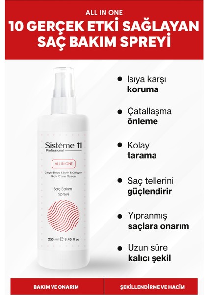 All In One Saç Bakım Sprey 250 ml 8684091008668