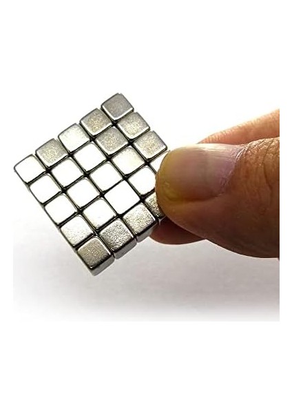 50 Adet 5X5X5 mm Sihirli Manyetik Küp Neodyum Mıknatıs Güçlü Çekim