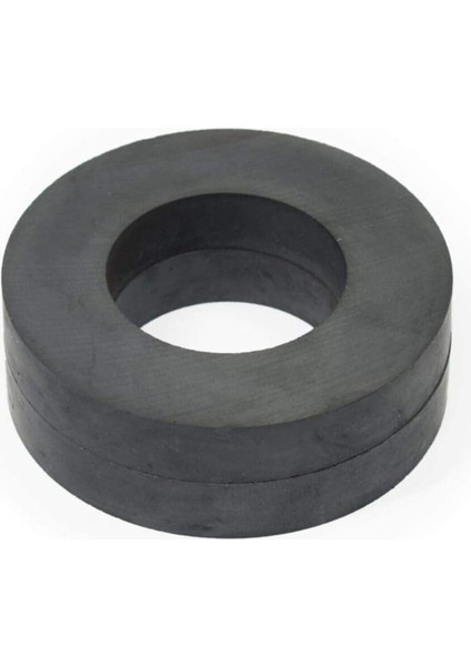 Magneteksan Ferrit - Halka Seramik Siyah Kömür Mıknatıs Ø70X32X10 mm (1 Adet)