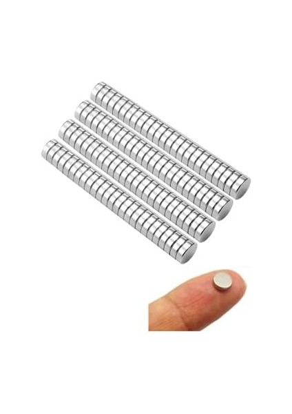 Küçük Neodim Güçlü Mıknatıslar, Çok Amaçlı Buzdolabı Mıknatısları, Küçük Yuvarlak Disk Mıknatısı, Beyaz Tahta Mıknatısları 5 mm Çap x 1 mm Kalınlık 100 Adet
