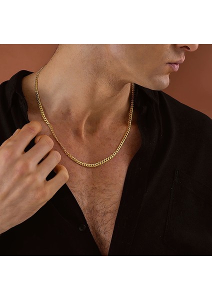 925 Ayar Gümüş 4 mm Gurmet Zincir Unısex Kolye