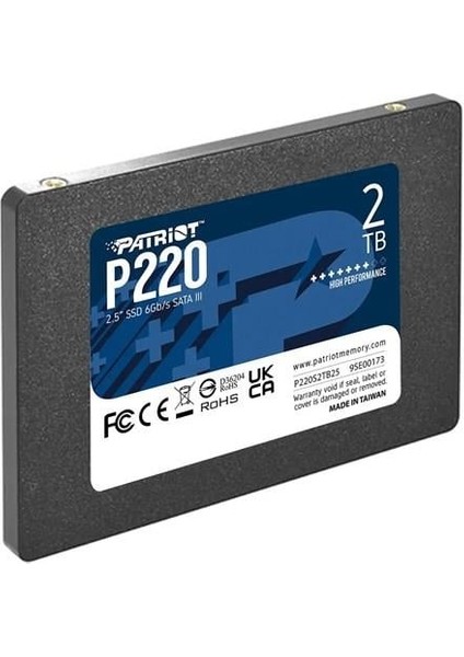 Patrıot 2tb P220 P220S2TB25 550-500MB/S Sata-3 SSD Disk