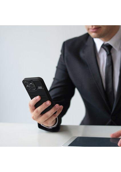 iPhone 16 Pro Max Kılıf Magsafeli Raptic Slim Wallet Serisi Deri Kartlıklı Standlı Kapak Siyah