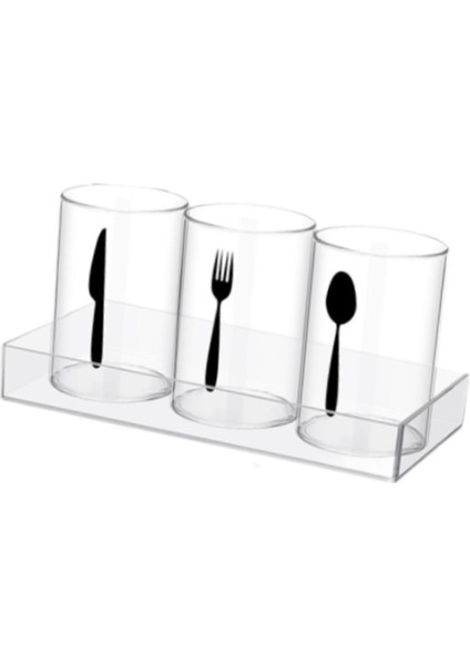 Akrilik Çatal Teşheri Depolama Organizatörü 3 Bölüm Parti Açık Hava Yemek Odası (Yurt Dışından) fiyatları