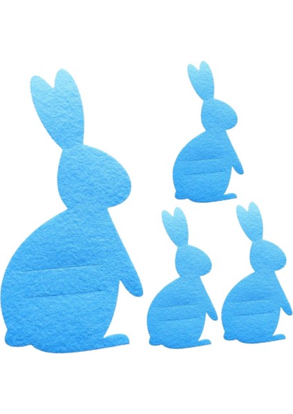 4pcs Paskalya Tavşanı Çatal Torbalar Streware Örleri Mavi (Yurt Dışından) modelleri