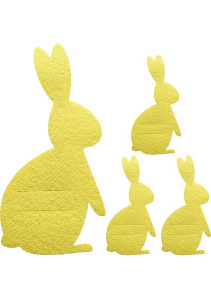 4pcs Paskalya Tavşanı Eden Çatal Torbalar Torbalar Gümüş Eş Torbalar Sarı (Yurt Dışından)