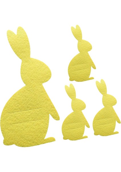 4pcs Paskalya Tavşanı Eden Çatal Torbalar Torbalar Gümüş Eş Torbalar Sarı (Yurt Dışından) modelleri
