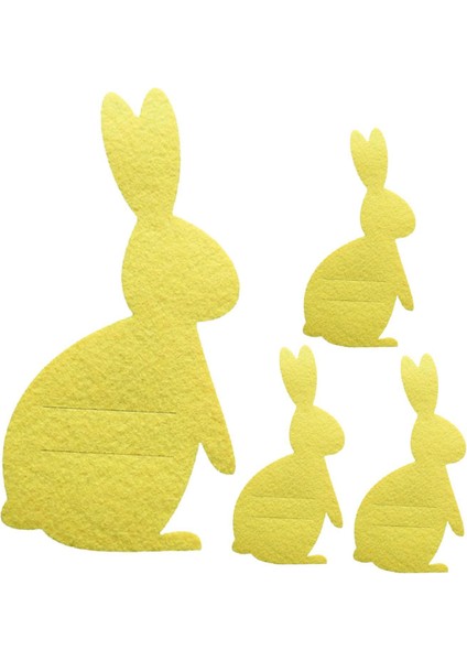 4pcs Paskalya Tavşanı Eden Çatal Torbalar Torbalar Gümüş Eş Torbalar Sarı (Yurt Dışından) fırsatları