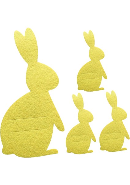 4pcs Paskalya Tavşanı Eden Çatal Torbalar Torbalar Gümüş Eş Torbalar Sarı (Yurt Dışından) indirimleri