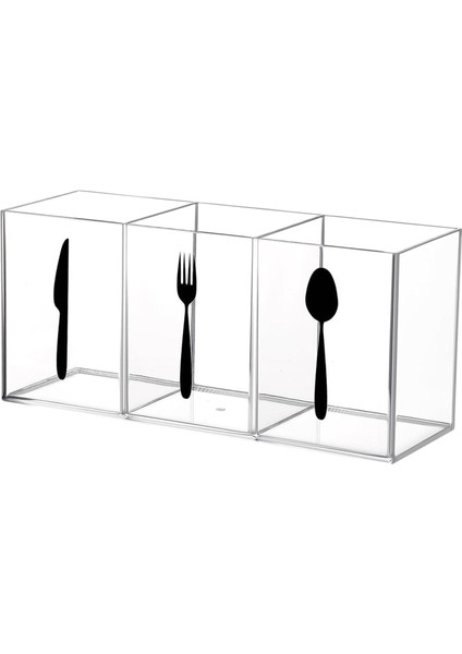 Akrilik Silverware 3 Streware Depolama Kılıfı Ev Partisi Temizle (Yurt Dışından) fiyatları