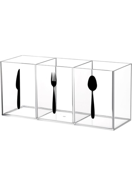 Akrilik Silverware 3 Streware Depolama Kılıfı Ev Partisi Temizle (Yurt Dışından) fırsatları