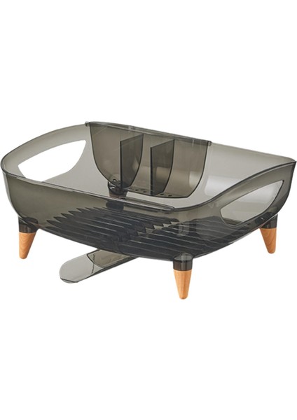 Tezgah Çanağı Kurutma Raf Tabakları Kase Drenajı Kompakt Şık Drenajı Taydası Şeffaf (Yurt Dışından)