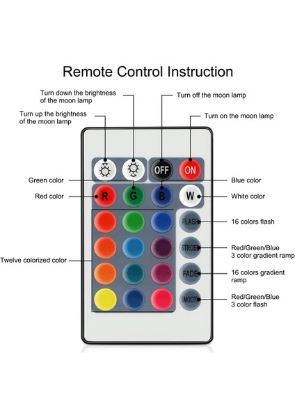 3D Moon LED Gece Lambası Çok Renkli (Yurt Dışından) modelleri