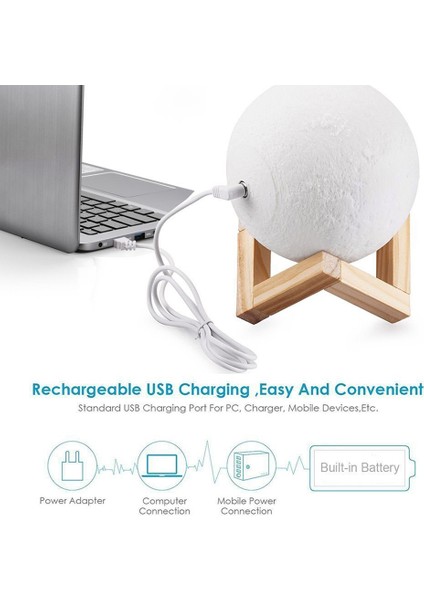 3D Moon LED Gece Lambası Çok Renkli (Yurt Dışından) fırsatları