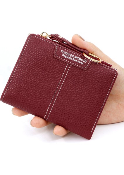 Bayan Cüzdan Kısa Basit Kart Tutucu Para Cüzdanı Öğrenci Clutch Katlanır Cüzdan Moda (Yurt Dışından)