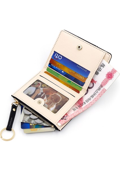 Bayan Cüzdan Kısa Basit Kart Tutucu Para Cüzdanı Öğrenci Clutch Katlanır Cüzdan Moda (Yurt Dışından)