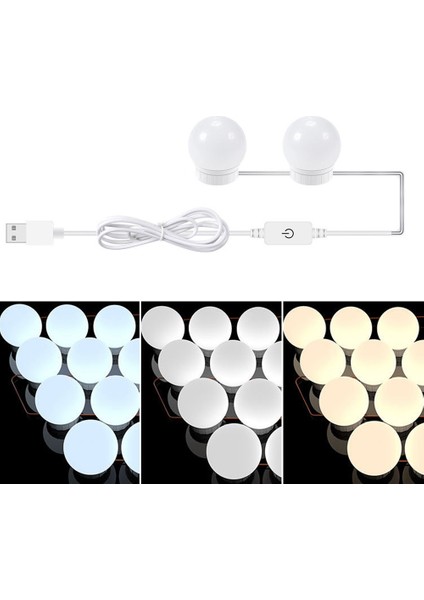 3 Renkli Ayna Ön Lamba Ampulleri, Güç Kaynağı: 2 LED Çok Renkli (Yurt Dışından) fırsatları