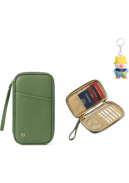 Pasaport Çantası Büyük Kapasiteli Kart Tutucu Seyahat Belgesi Koruyucu Kılıfı Depolanabilir Çanta Pasaport Cüzdanı Cüzdan (Yurt Dışından)