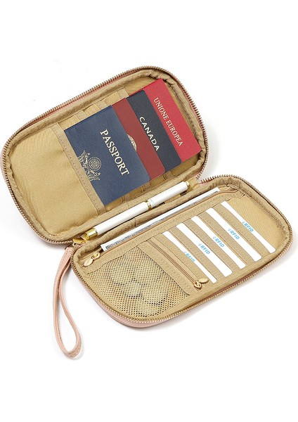 Pasaport Çantası Büyük Kapasiteli Kart Tutucu Seyahat Belgesi Koruyucu Kılıfı Depolanabilir Çanta Pasaport Cüzdanı Cüzdan (Yurt Dışından) fiyatları