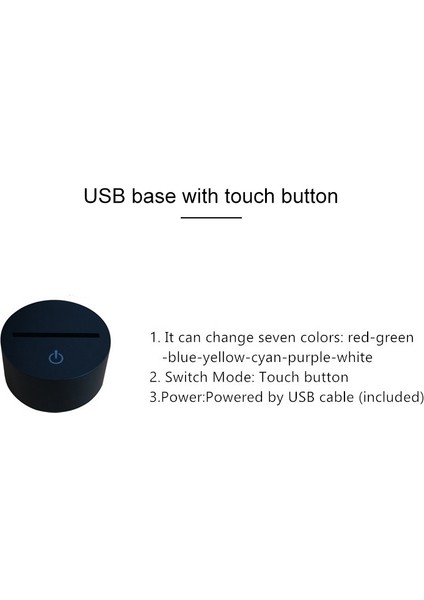 Ayçiçeği Gece Lambası, Dokunmatik Tuşlu USB Versiyonu Çok Renkli (Yurt Dışından)