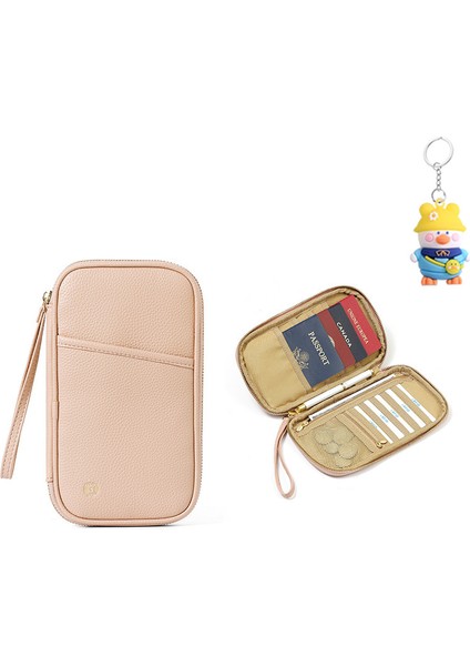 Pasaport Çantası Büyük Kapasiteli Kart Tutucu Seyahat Belgesi Koruyucu Kılıfı Depolanabilir Çanta Pasaport Cüzdanı Cüzdan (Yurt Dışından)