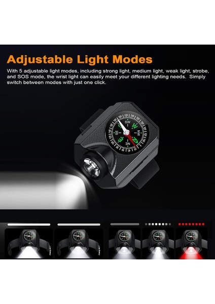 Dış Mekan Taşınabilir Gece Koşusu Sos Uyarı Bilek Işığı Çok Renkli (Yurt Dışından) modelleri