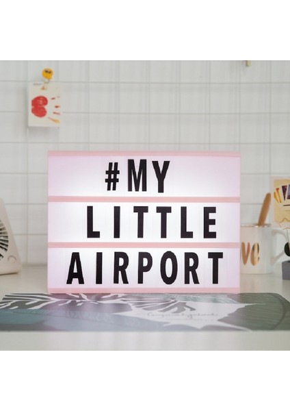 Işık Kutusu Dekorasyonu Gece Lambası Ev Dekorasyonu Pembe (Yurt Dışından)