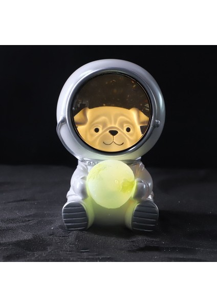 Resin Planet Gece Lambası, Stil: Puppy Astronaut Çok Renkli (Yurt Dışından)