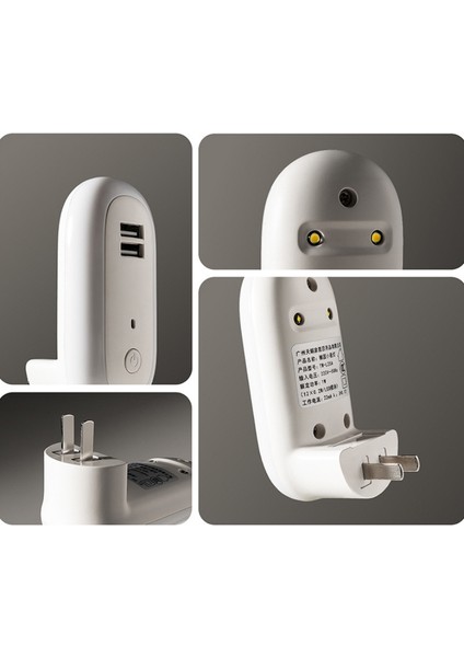 Çift USB Uzaktan Kumanda Zamanlayıcı Karartma Gece Lambası, Cn Plug Çok Renkli (Yurt Dışından)