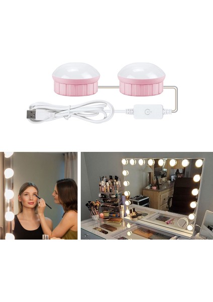 USB Dokunmatik Karartma Dolgu Işığı 2 LED Beyaz (Yurt Dışından)