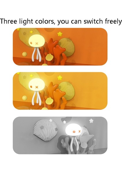 Jlyfish Silikon Sensörlü Gece Lambası 1200MAH Mavi (Yurt Dışından) fırsatları