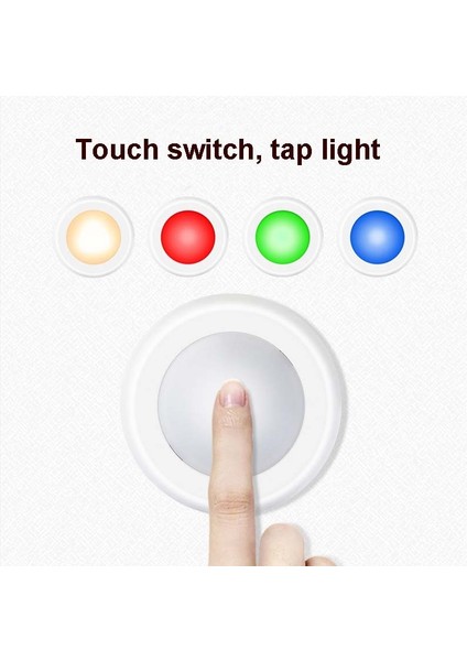 6 Adet / Set Rgb LED Uzaktan Kumandalı Dolap Işığı Çok Renkli (Yurt Dışından) fırsatları