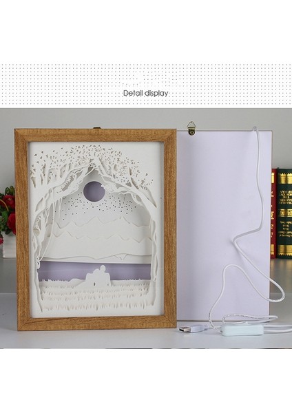 3D Kağıt Oyma Lambası Çift Işık Gölge Kağıt Oyma Gece Lambası Çok Renkli (Yurt Dışından) fiyatları