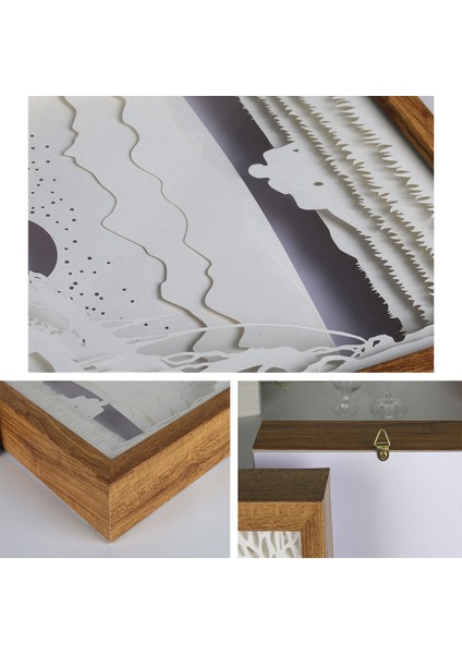 3D Kağıt Oyma Lambası Çift Işık Gölge Kağıt Oyma Gece Lambası Çok Renkli (Yurt Dışından) modelleri