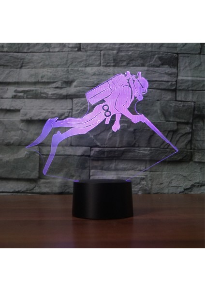 Dalış Gece Lambası, USB ve Çok Renkli (Yurt Dışından)