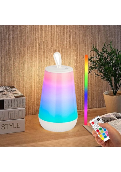 ST117 Rgb Taşınabilir Başucu Gece Lambası Çok Renkli (Yurt Dışından)