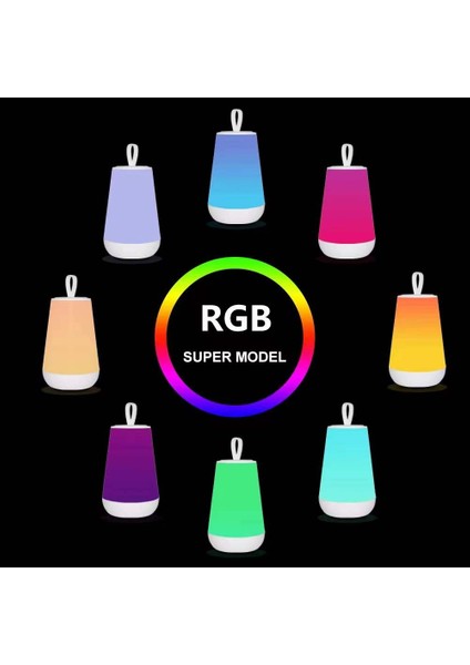 ST117 Rgb Taşınabilir Başucu Gece Lambası Çok Renkli (Yurt Dışından)