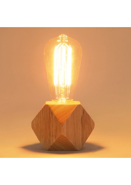 Masif Ahşap Dekorasyon LED Gece Lambası Modern Çok Renkli (Yurt Dışından)