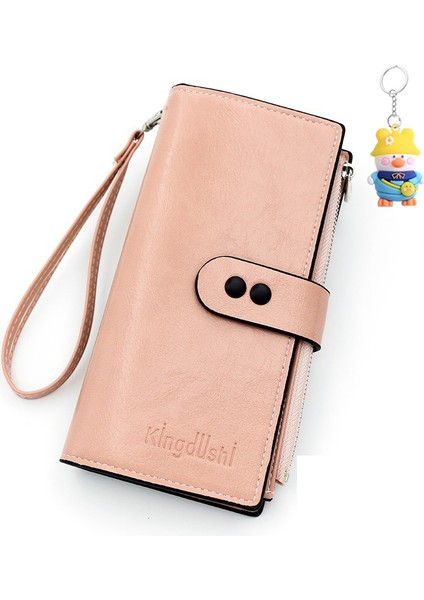 Cüzdan Bayanlar Uzun Büyük Kapasiteli Toka Fermuarlı Clutch Moda Çoklu Kart Yuvası Cüzdan (Yurt Dışından)
