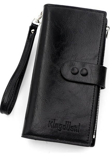 Cüzdan Bayanlar Uzun Büyük Kapasiteli Toka Fermuarlı Clutch Moda Çoklu Kart Yuvası Cüzdan (Yurt Dışından)