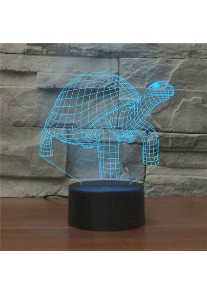 Kaplumbağa LED Dekoratif Gece Lambası, 16 Renkli Uzaktan Kumandalı Versiyonu Çok Renkli (Yurt Dışından)