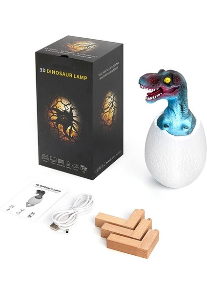 Tyrannosaurus Shape Gece Lambası, 3 Renkli Patting Versiyonu Çok Renkli (Yurt Dışından) modelleri