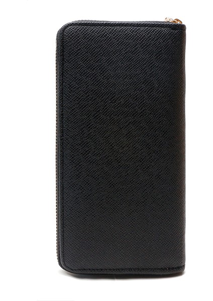 Kadın Uzun Cüzdan Düz Renkli Asılı Zincir Fermuar Büyük Kapasiteli Moda Clutch Para Cüzdanı (Yurt Dışından)