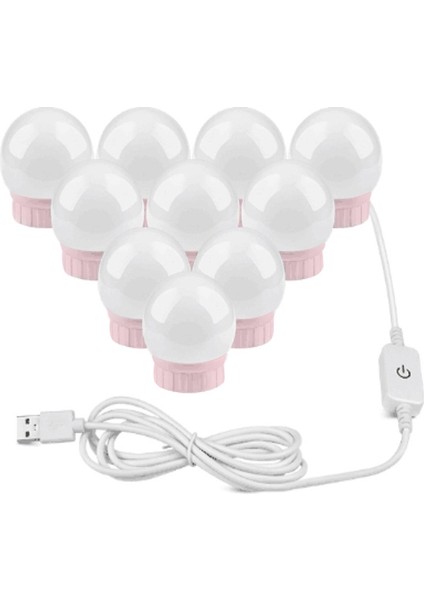 10 Led'li Makyaj Aynası Dokunmatik Kontrol Işığı Çok Renkli (Yurt Dışından)