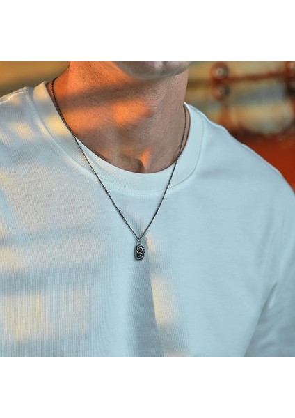 925 Ayar Gümüş Spiral Sonsuzluk Unısex Kolye modelleri