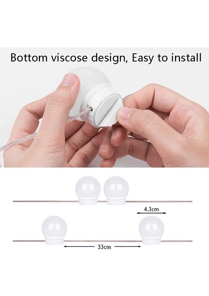 LED Ayna Ön Lamba Ampulleri, Güç Kaynağı: 14 Leds Çok Renkli (Yurt Dışından) modelleri